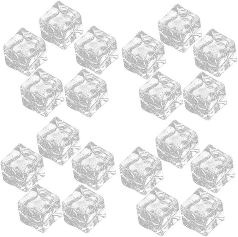 50Pcs Acrylic Fake Ice Cubes Irregular Design Realistic Props for Food Photography Decoration Crafts - Image 1